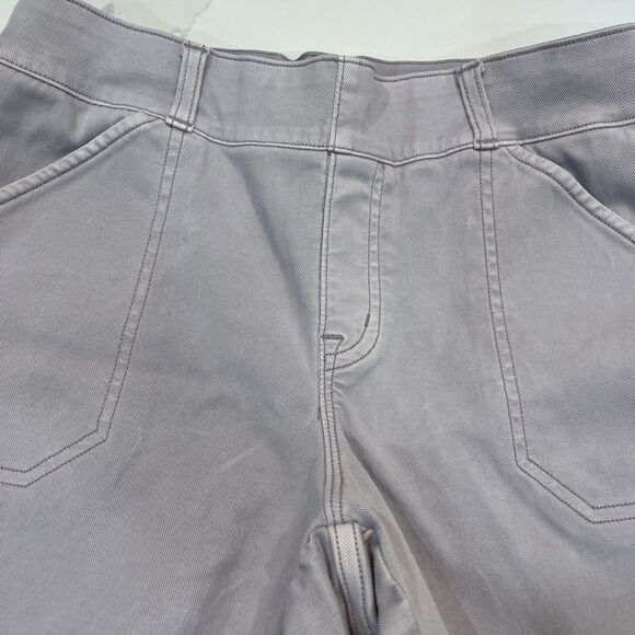 SPANX STRETCH 4” TWILL SHORTS Mauve Blush pull on slimming casual chino S - Picture 2 of 12